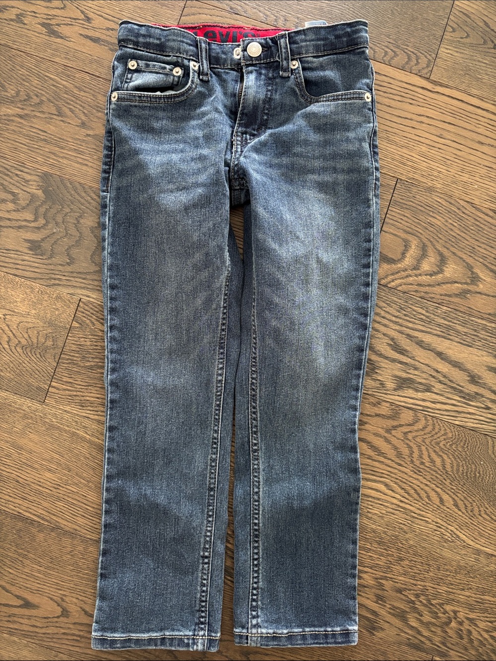 Levi's Boys Faded Blue Slim Straight Jeans (sz 7)